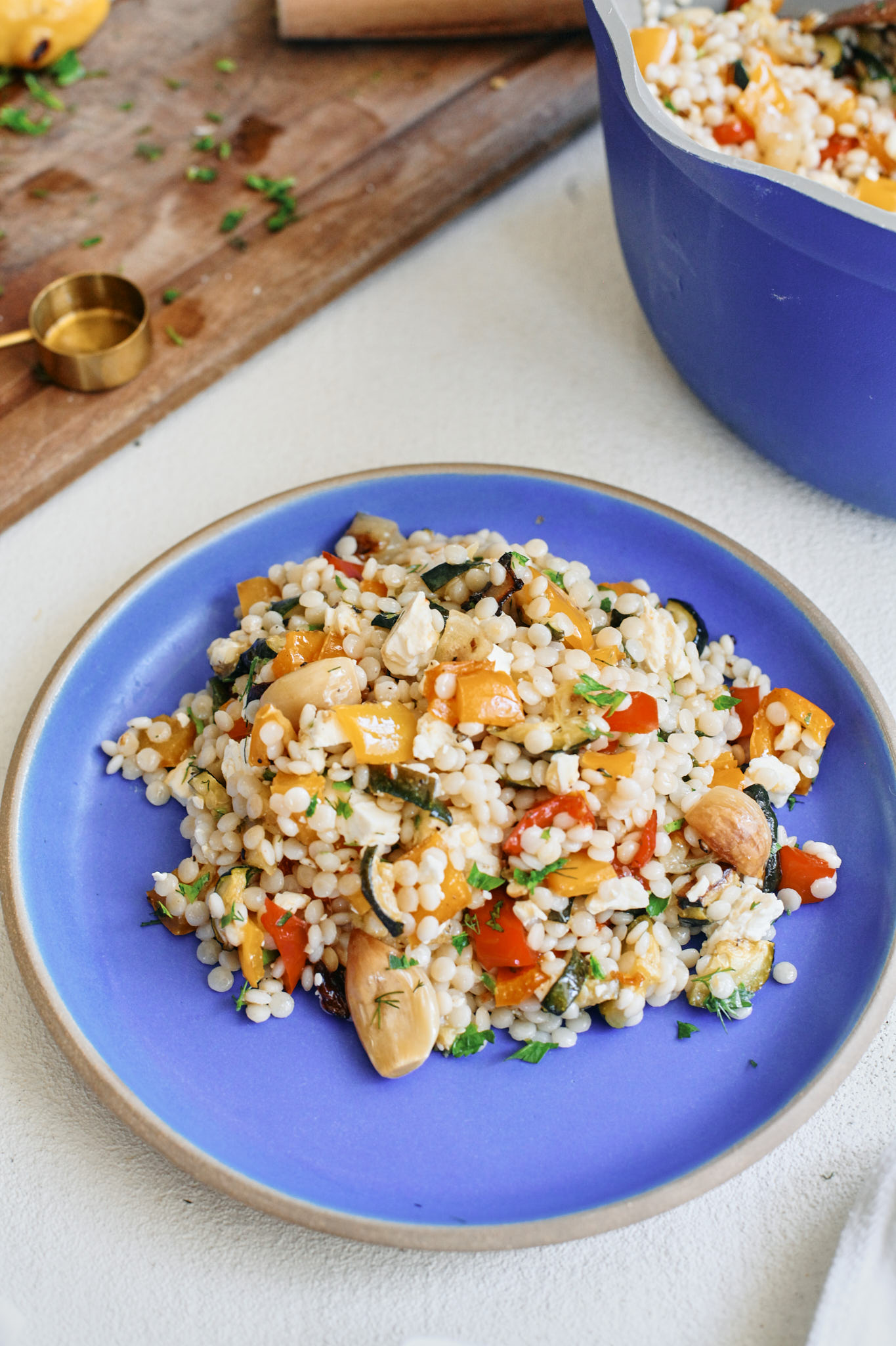 mediterranean pearl couscous salad