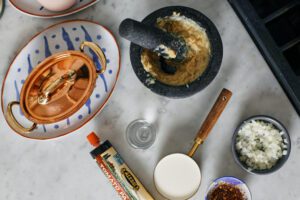 Garlic Confit Pasta 12 all of the prep for the garlic confit pasta alla vodka