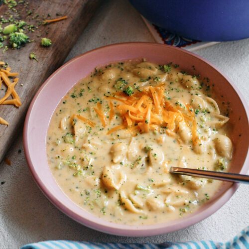 broccoli cheddar soup with shells