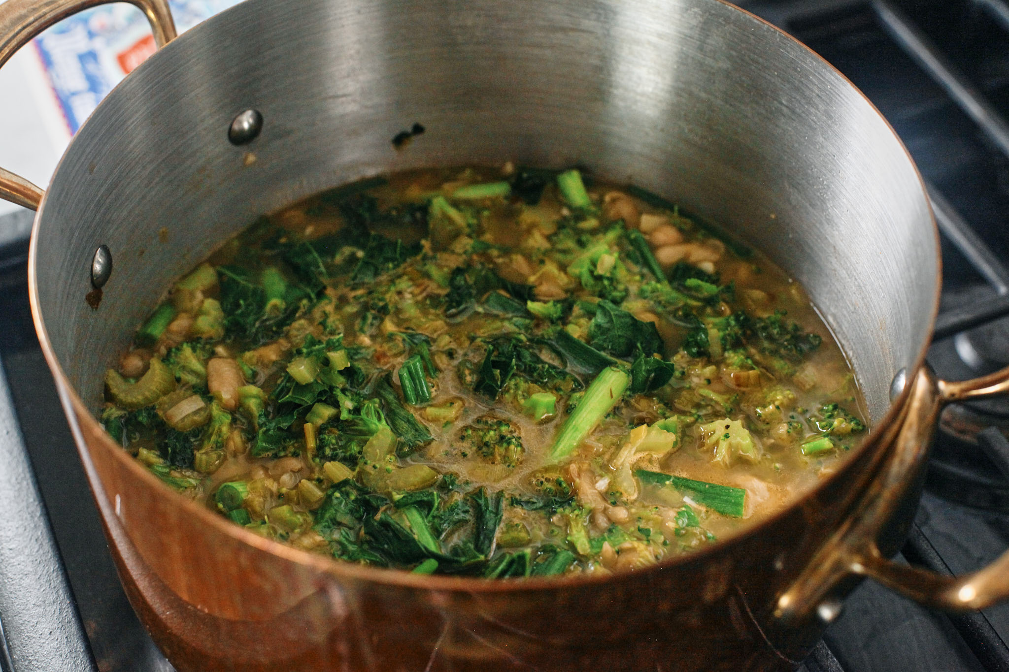 green soup simmering