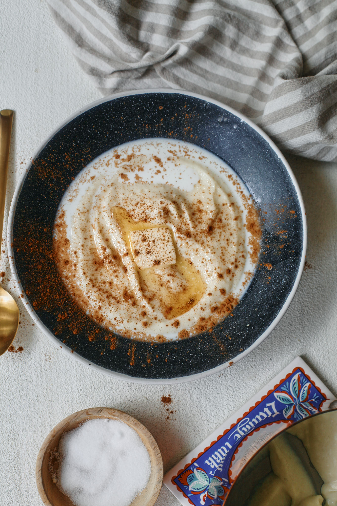 nordic warm porridge pudding called rommegrot