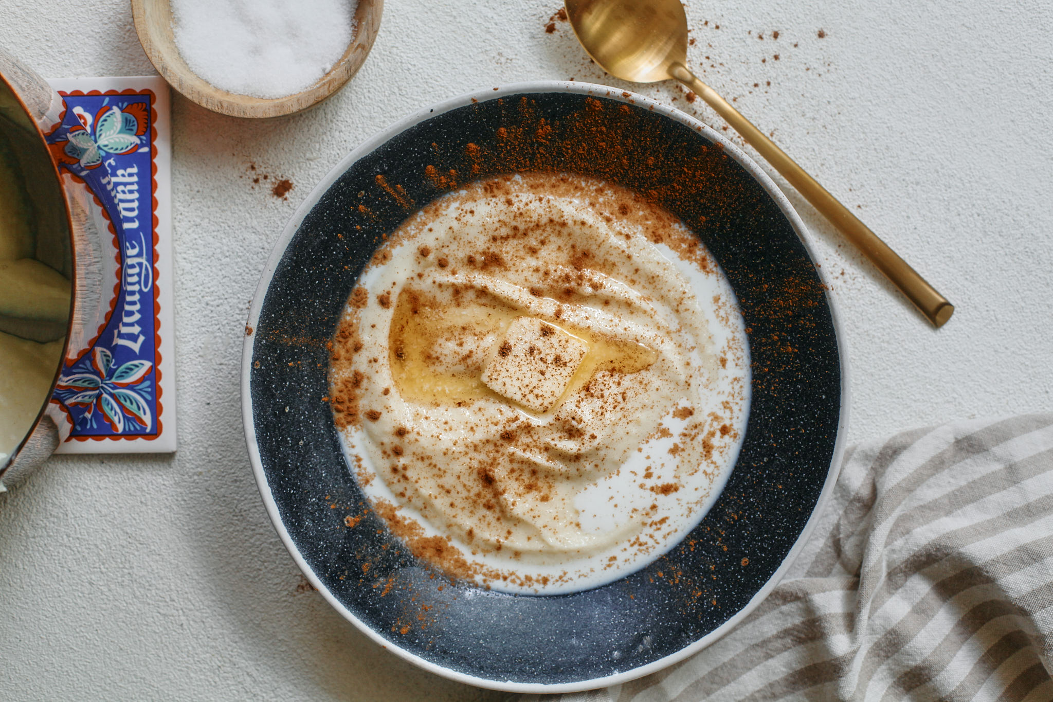 nordic warm porridge pudding called rommegrot