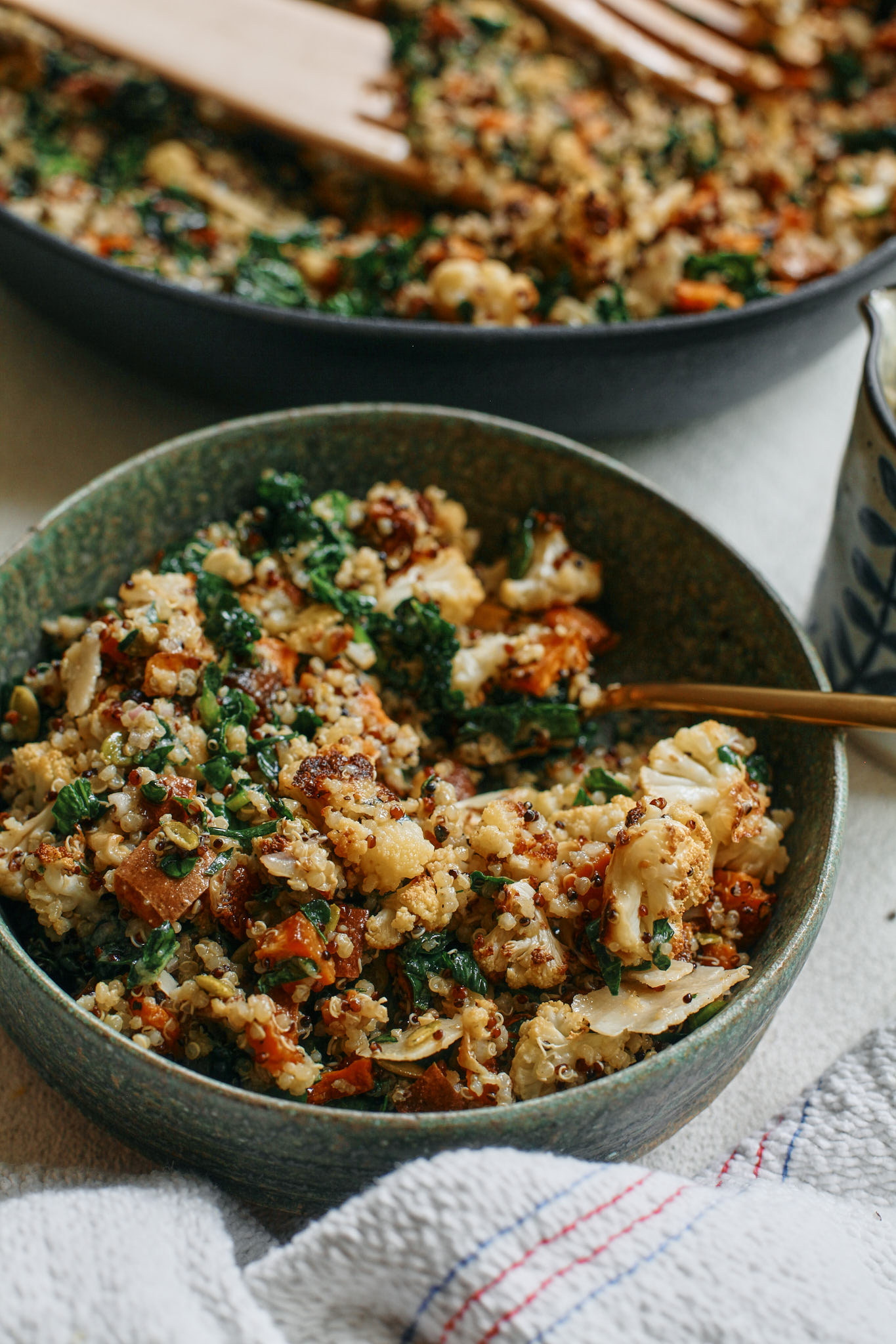harvest quinoa grain bowl plated