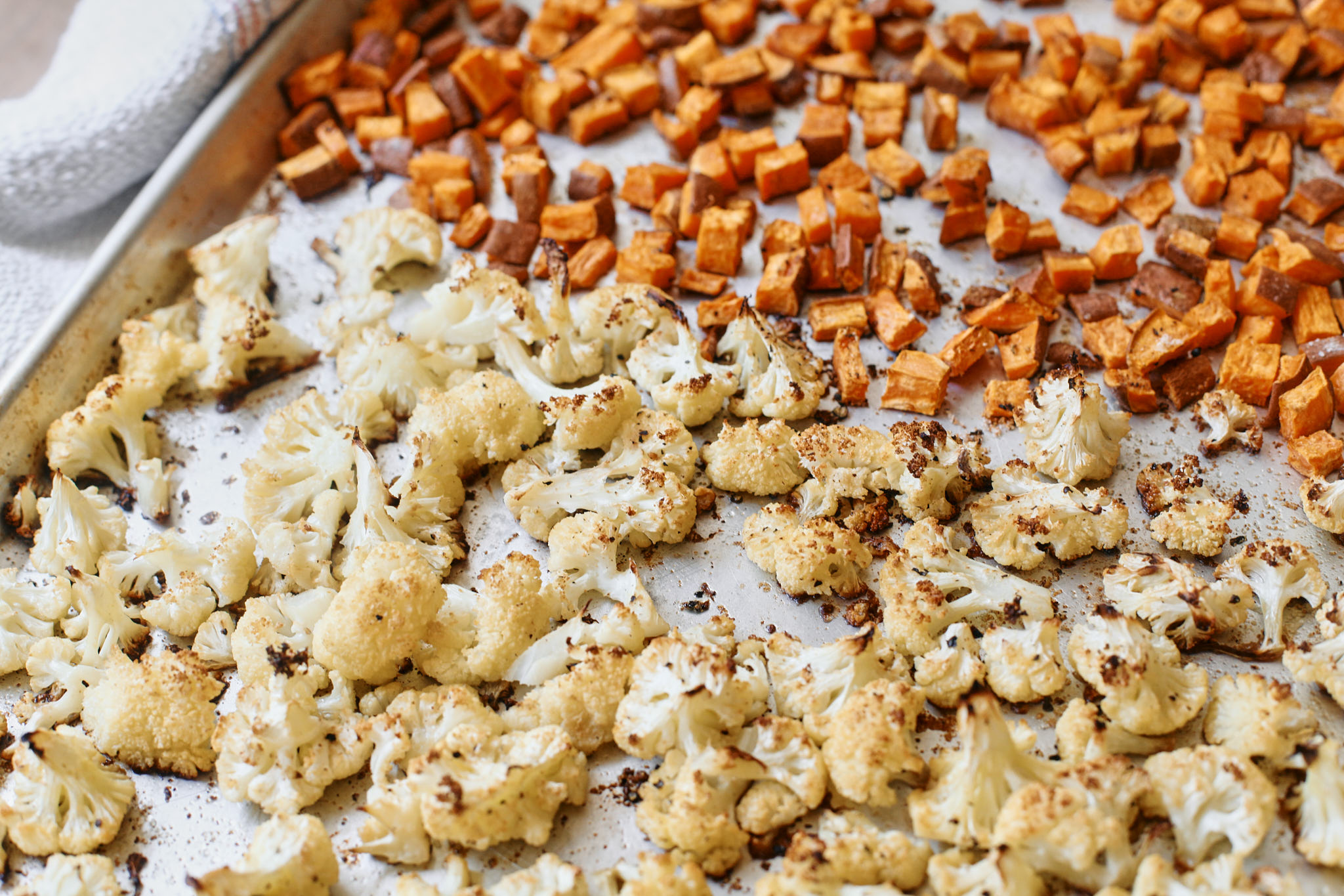 Harvest Salad 2 roasted cauliflower and sweet potato