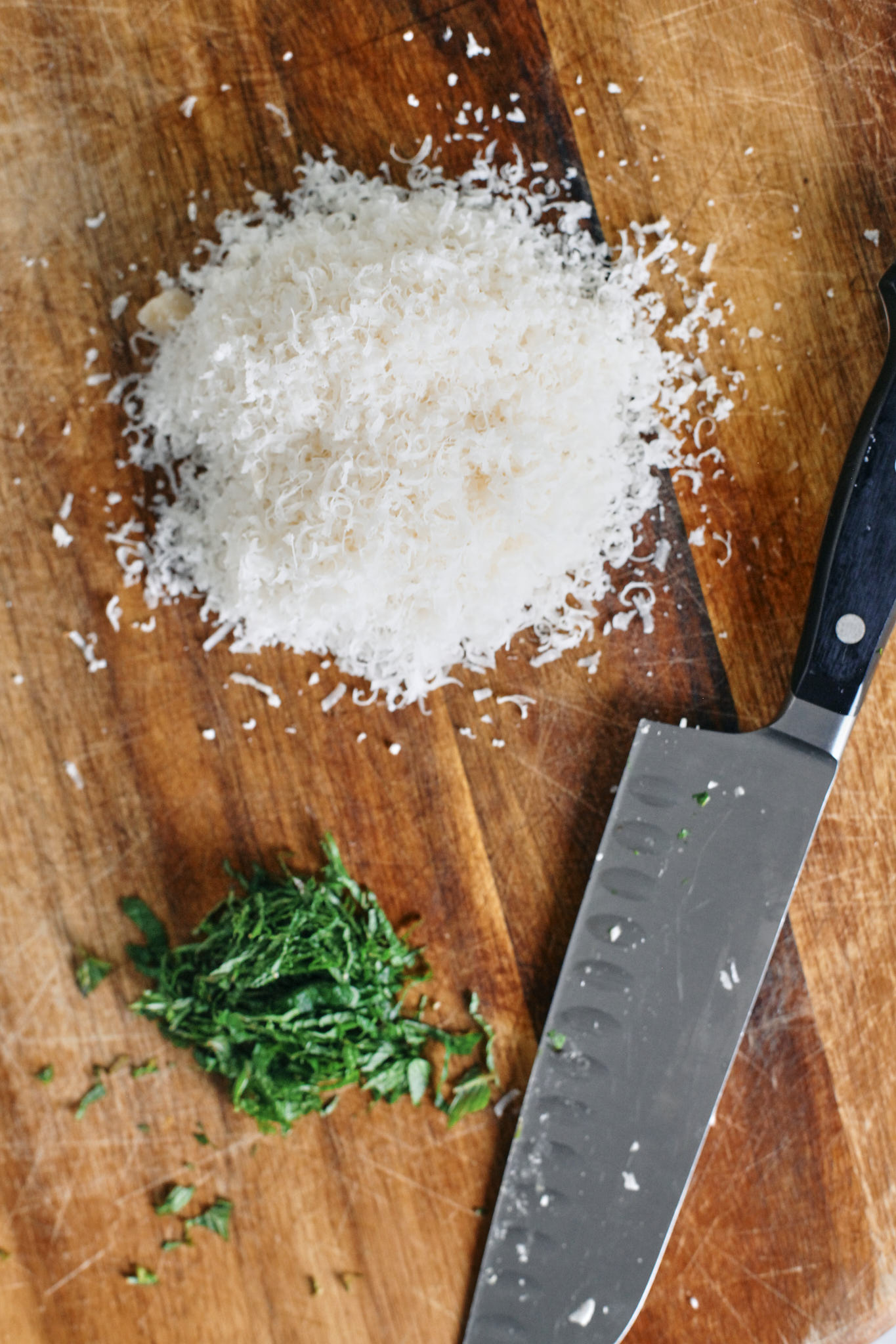 parmesan and fresh mint