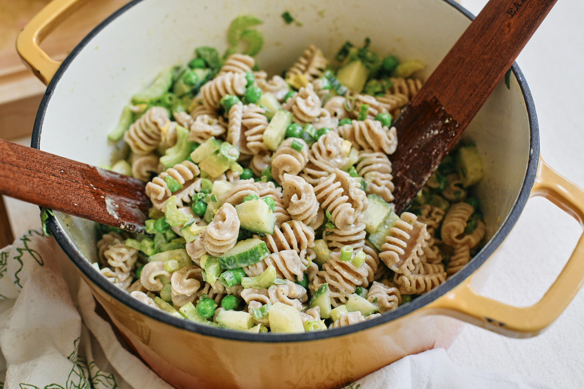Green Goddess Pasta Salad 7 mixed green goddess pasta salad