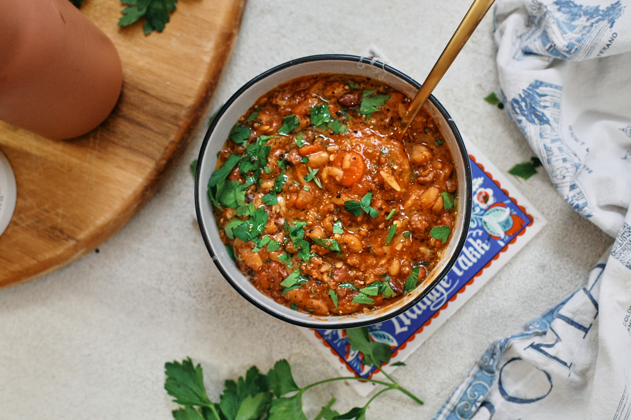 Hearty Italian bean and orzo stew 5 hearty Italian bean and orzo stew