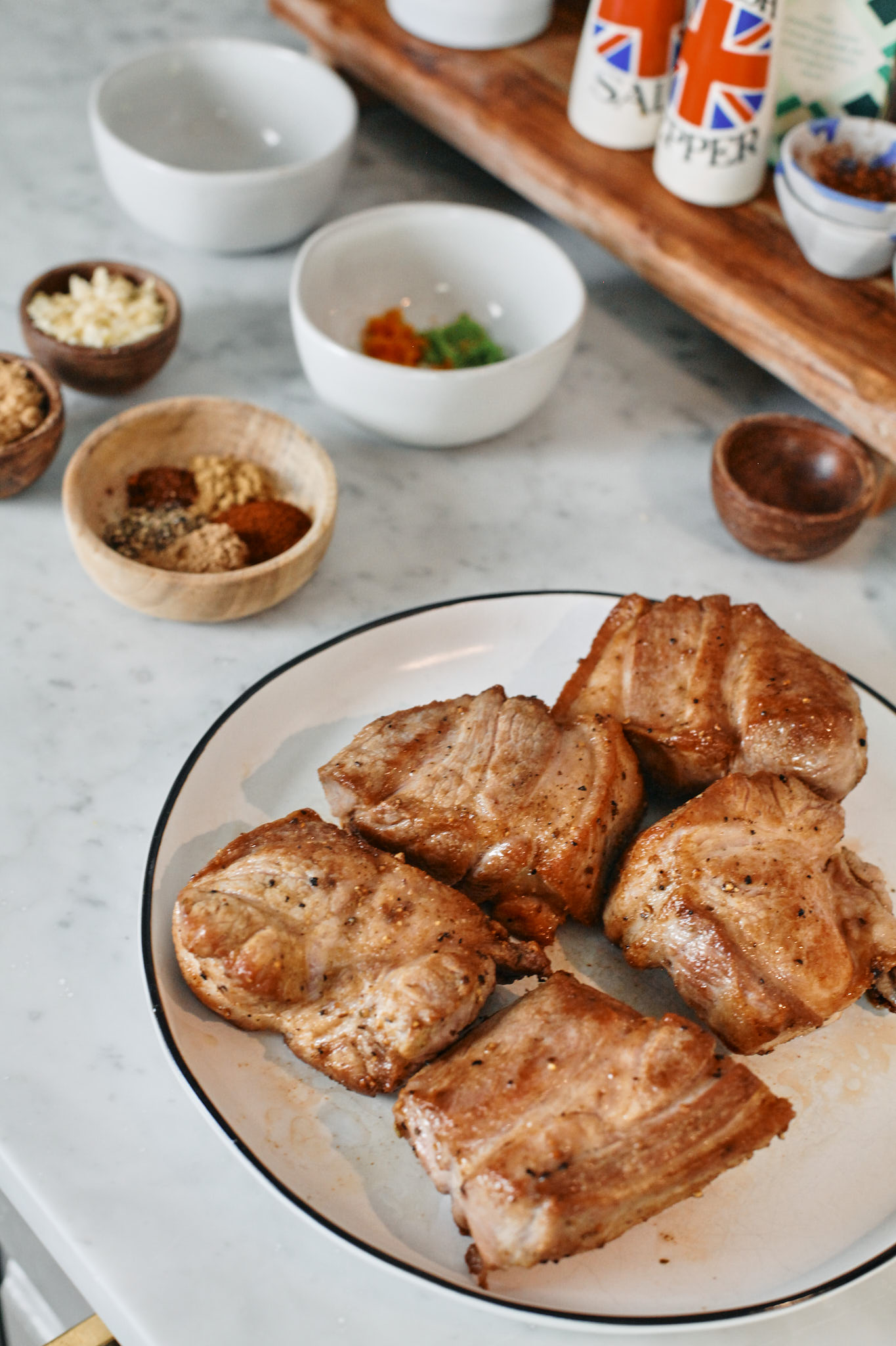 browned pork + all other additions to the pot