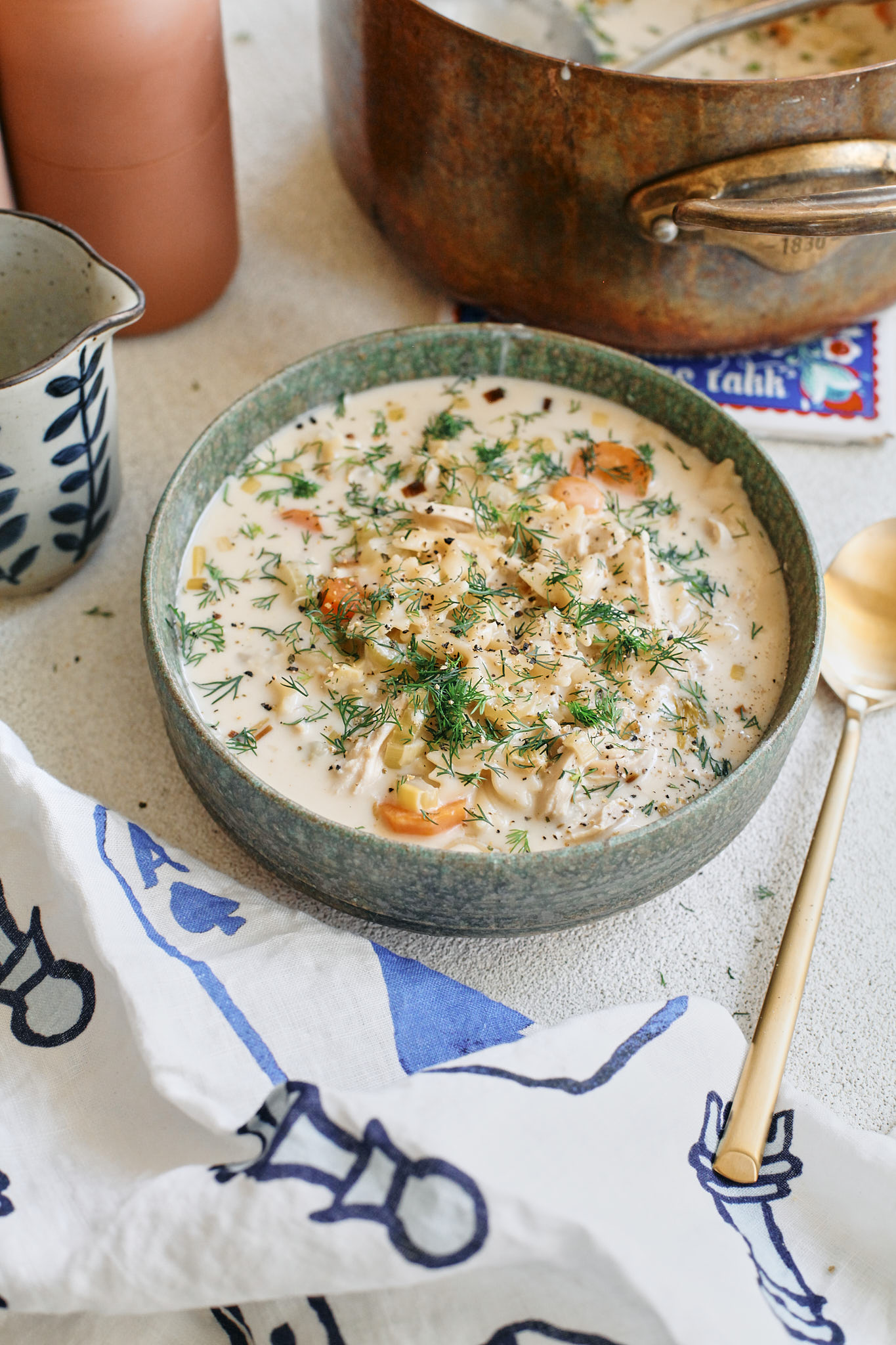 the best creamy chicken noodle soup
