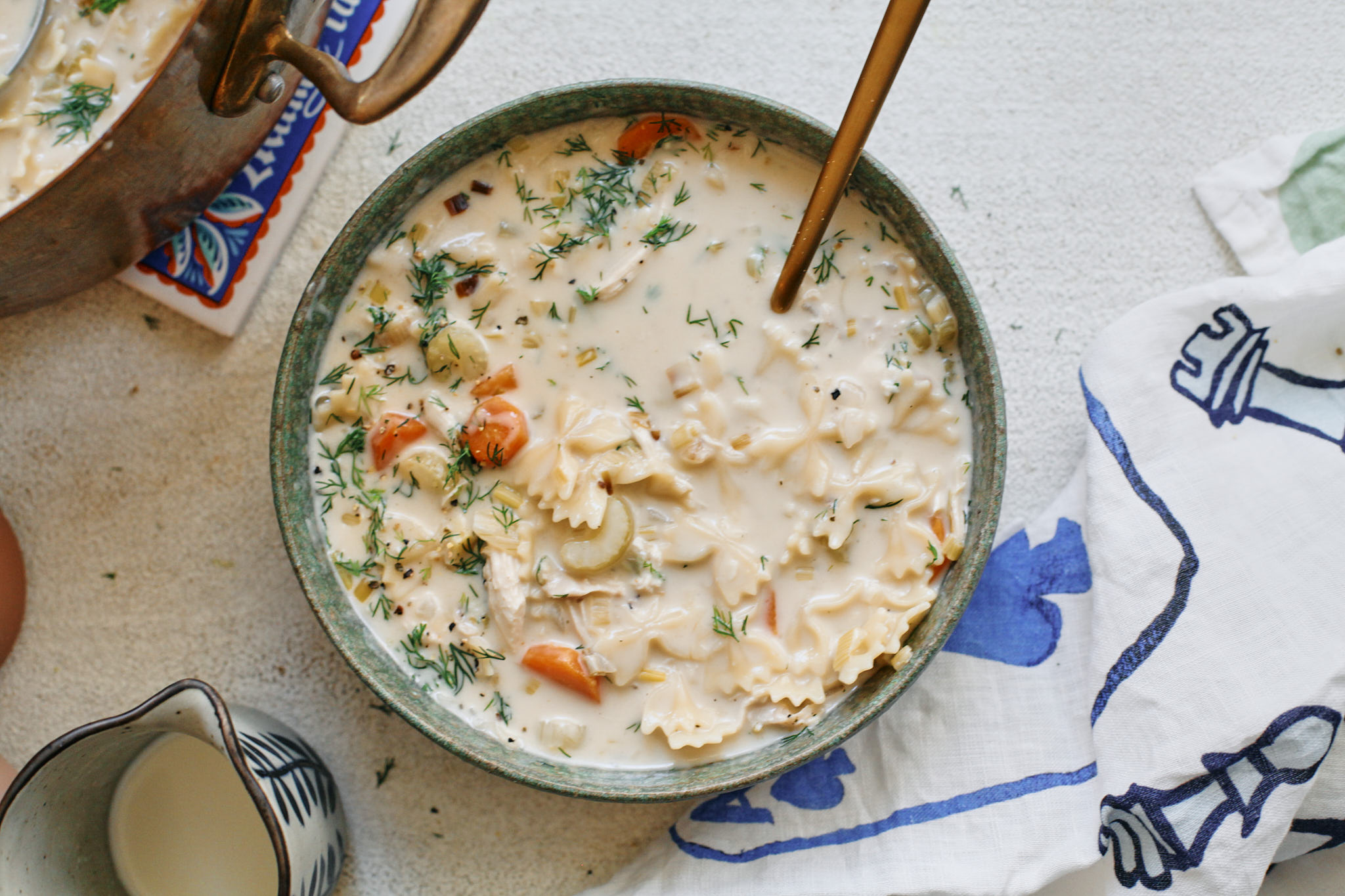 the best creamy chicken noodle soup