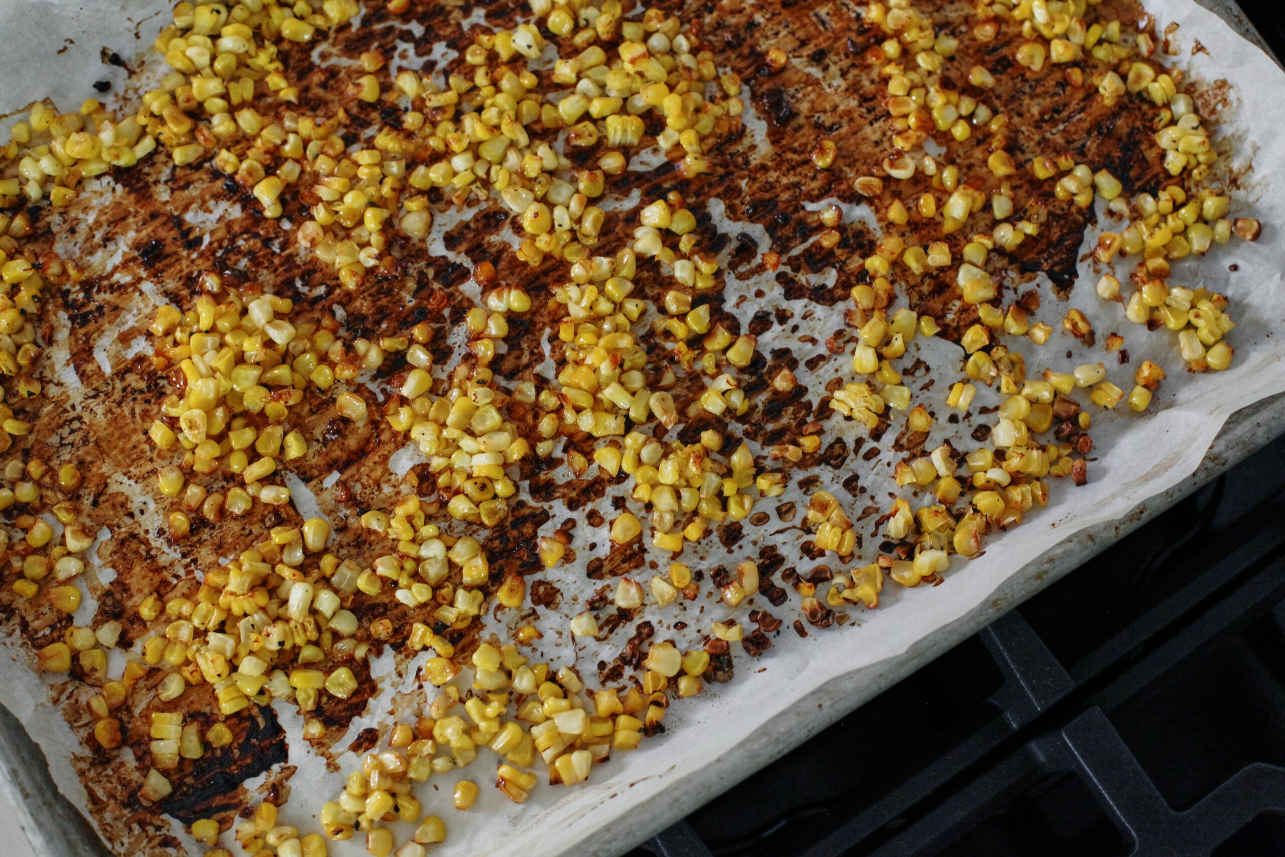 roasted corn, bacon, and broccoli salad roasted corn