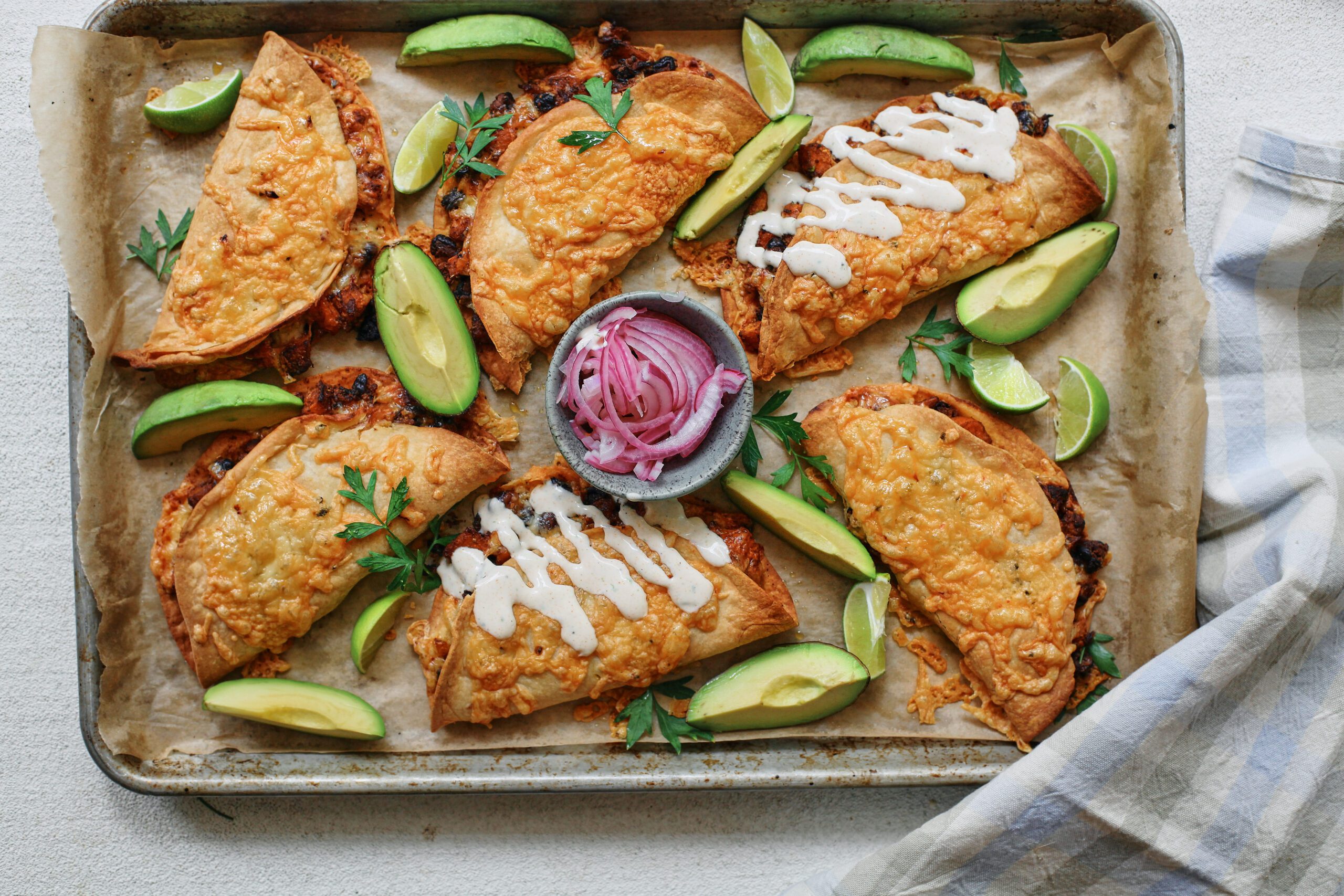 sweet potato sheet pan tacos