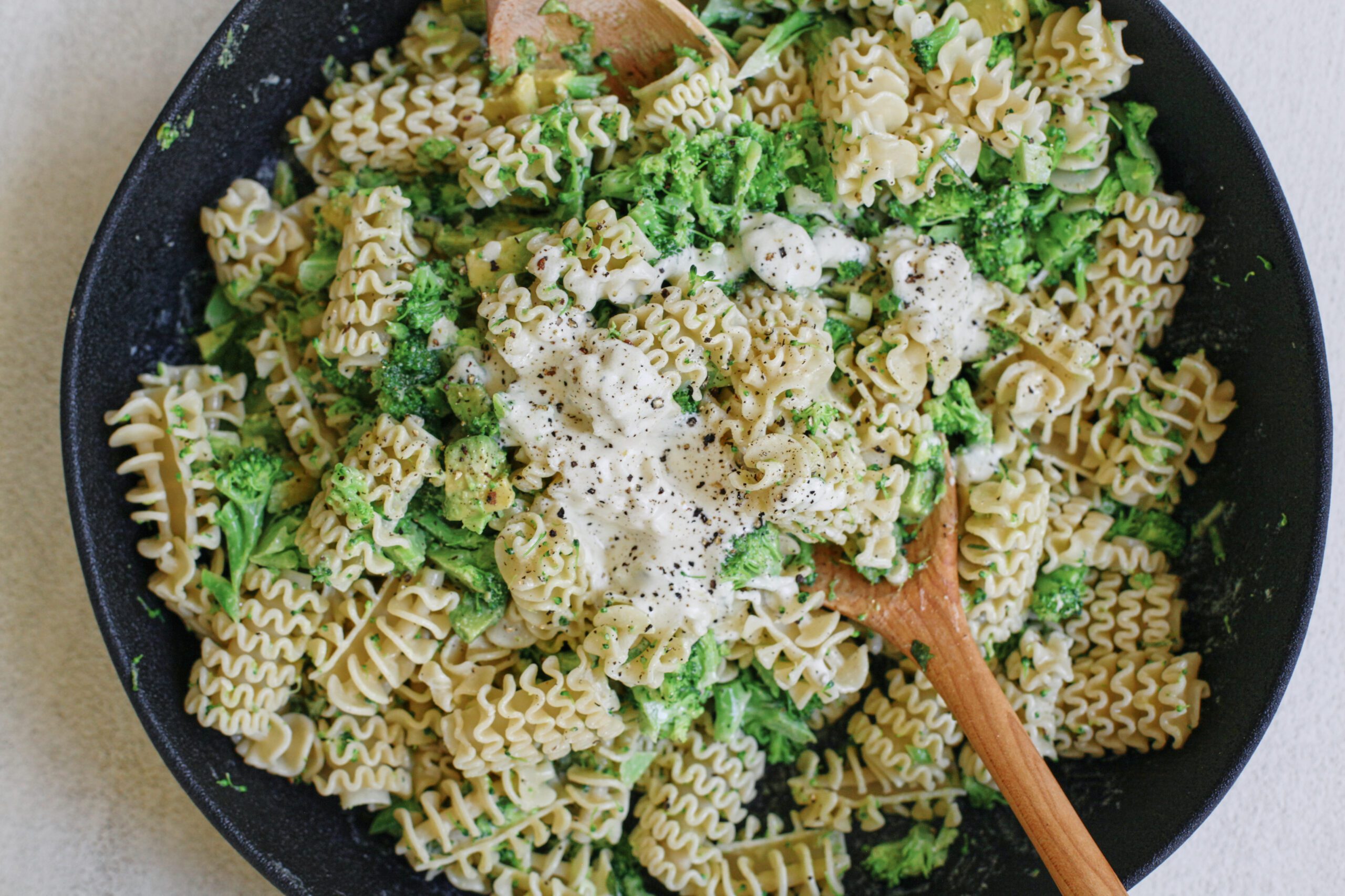 broccoli caesar pasta salad