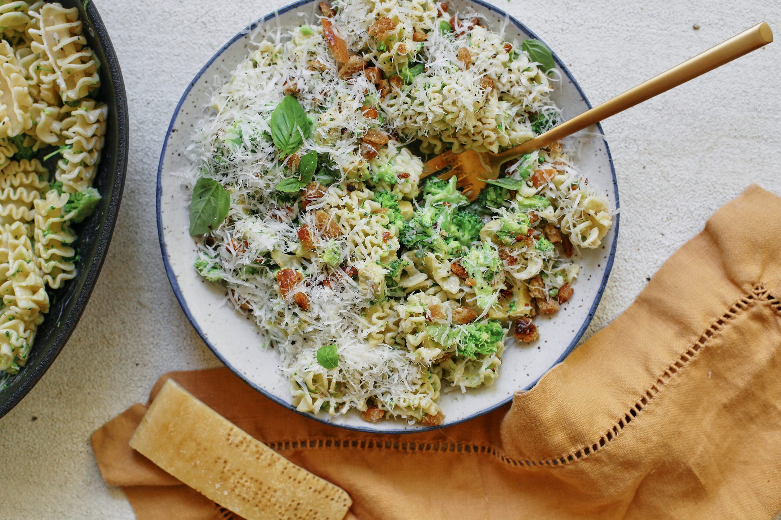 broccoli caesar pasta salad