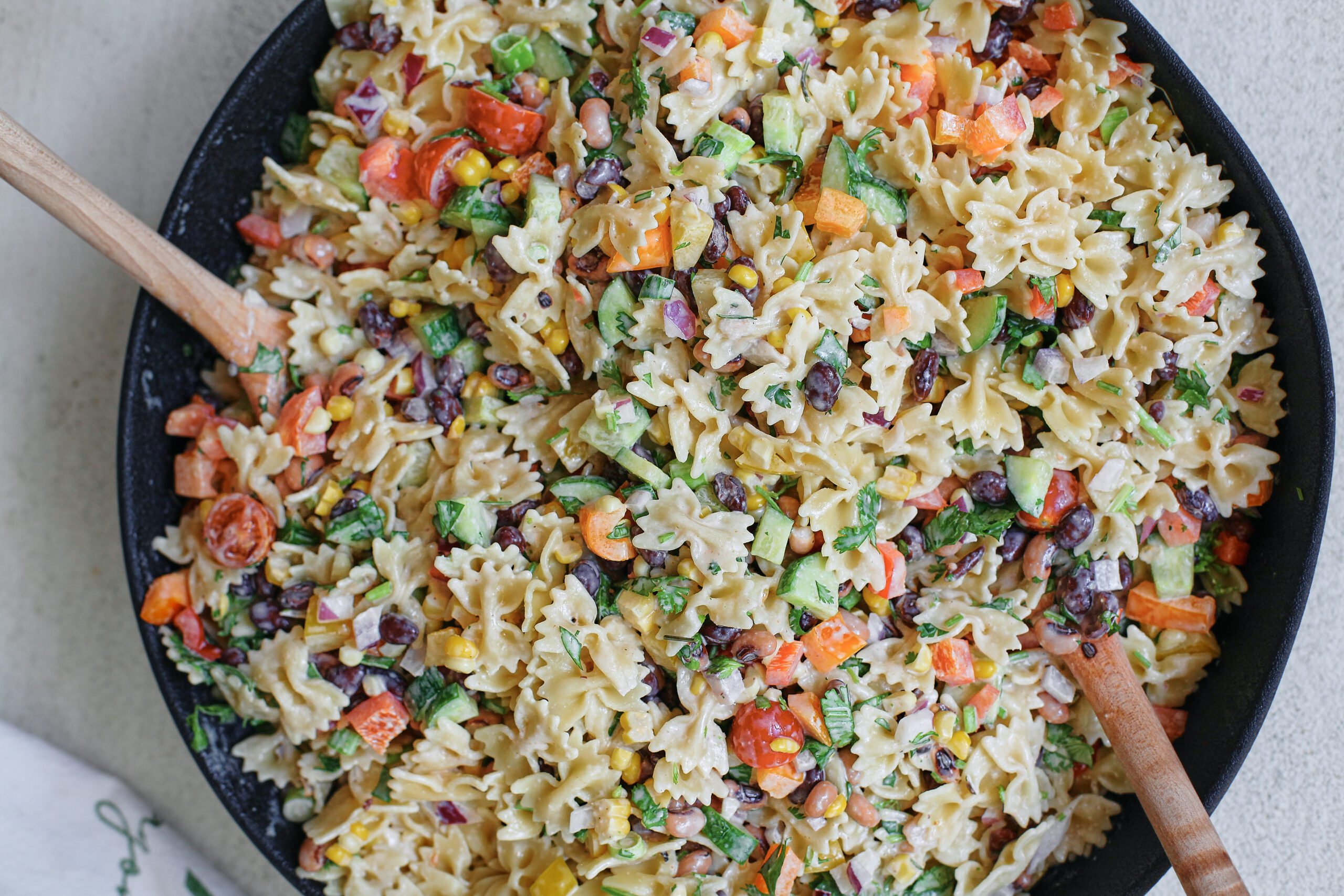 cowboy caviar pasta salad